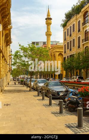 LIBANON, BEIRUT, INNENSTADT VON BEIRUT, FOCH STREET Stockfoto