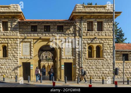 LIBANON, BEIRUT, RAS BEYROUTH, RUE BLISS, EINGANG DER AMERICAN UNIVERSITY OF BEIRUT (AUB - AMERICAN UNIVERSITY OF BEIRUT), Stockfoto