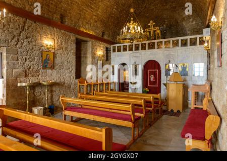 LIBANON, NORDLIBANON, BATROUN, KIRCHE UNSERER LIEBEN FRAU VOM MEER (SAYDET AL BAHR) Stockfoto