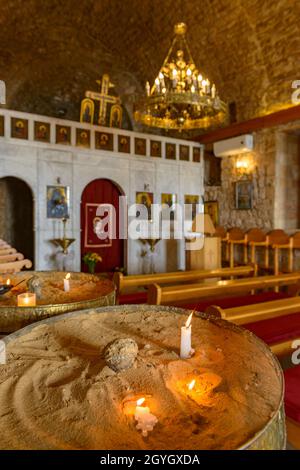 LIBANON, NORDLIBANON, BATROUN, KIRCHE UNSERER LIEBEN FRAU VOM MEER (SAYDET AL BAHR) Stockfoto