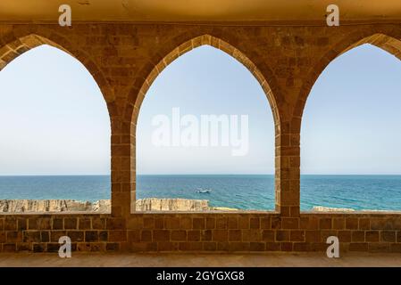 LIBANON, NORDLIBANON, BATROUN, KIRCHE UNSERER LIEBEN FRAU VOM MEER (SAYDET AL BAHR) Stockfoto