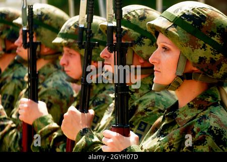 Armeemädchen Stockfoto