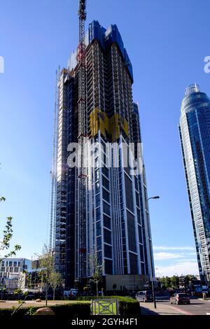 Bau des Park Hyatt London Hotels, Vauxhall, Nine Elms Development, London, Großbritannien. Stockfoto