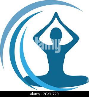 Meditation Yoga Logo Vorlage Vektor Stock Vektor
