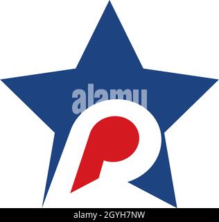 Vektorvorlage für das P-Letter-Logo Stock Vektor