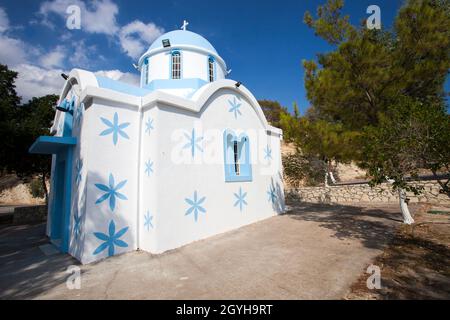 Orthodoxe Kirche, in Gra Ligia, Kreta, Griechenland, Europa Stockfoto