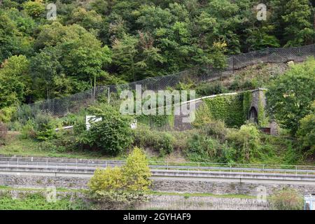 Eisenbahntunnel bei Loreley Stockfoto