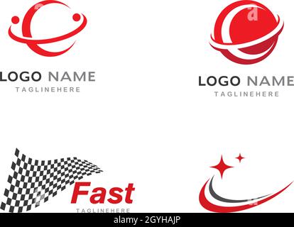 Schnellere Vorlage von Logos Stock Vektor