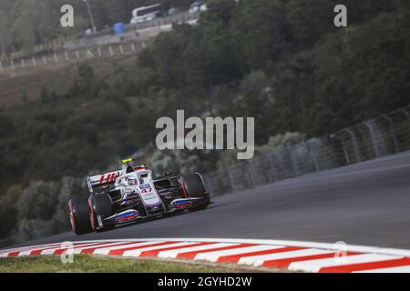 Tuzla, Türkei. Okt. 2021. Tuzla, Türkei. 8. Oktober 2021: Istanbul Park, in Tuzla, Türkei. 8. Oktober 2021: Tuzla, Türkei. Okt. 2021: 47 SCHUMACHER Mick (ger), Haas F1 Team VF-21 Ferrari, Aktion während des Formel 1 Rolex Turkish Grand Prix 2021, 16. Lauf der FIA Formel 1 Weltmeisterschaft 2021 vom 8. Bis 10. Oktober 2021 im Istanbul Park, in Tuzla, Türkei - Foto François Flamand / DPPI Kredit: DPPI Media/Alamy Live News Credit: DPPI Media/Alamy Live News Credit: DPPI Media/Alamy Live News Stockfoto