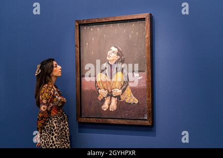 SOTHEBY'S LONDON, GROSSBRITANNIEN. Okt. 2021. PAULA REGO, guter Hund. Schätzung: GBP 800,000-1200,000, die während der Frieze Week bei Sotheby's Verkauf zeitgenössischer Kunst angeboten werden, um die größten Namen der Nachkriegskunst mit einer Liste junger und aufstrebender Künstler zusammenzubringen. Kredit: amer ghazzal/Alamy Live Nachrichten Stockfoto