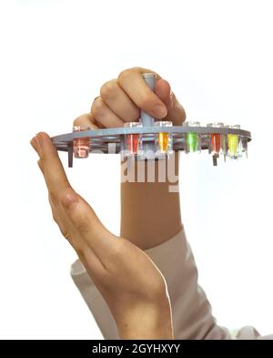 Analyse von Gelee Sweets Stockfoto