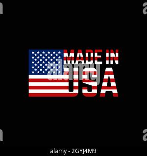 Hergestellt in den vereinigten Staaten von amerika Logo Stock Vektor