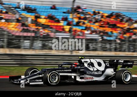 Istanbul, Türkei. Okt. 2021. Pierre Gasly (FRA) AlphaTauri AT02. 08.10.2021 Formel-1-Weltmeisterschaft, Rd 16, Großer Preis Der Türkei, Istanbul, Türkei, Übungstag. Bildnachweis sollte lauten: XPB/Press Association Images. Quelle: XPB Images Ltd/Alamy Live News Stockfoto