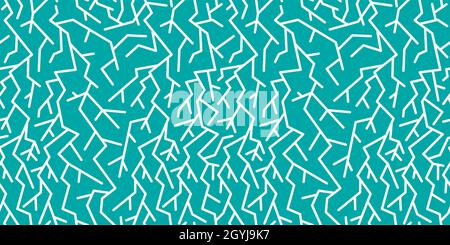 Nahtlose Abstrakte Blitz Lineart Geometrische Hintergrundmuster Vektor-Kunst Stock Vektor
