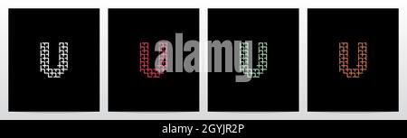 Weidengestalter Buchstabe Logo Design U Stock Vektor