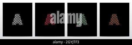 Wicker bilden Buchstaben Logo Design A Stock Vektor