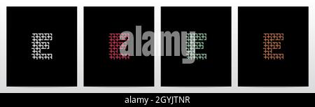 Weidengestalter Buchstabe Logo Design E Stock Vektor