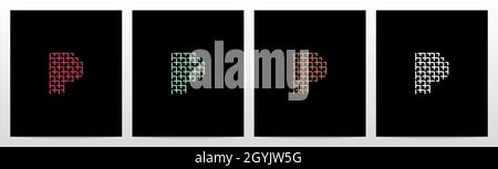 Weidengestalter Buchstabe Logo Design P Stock Vektor