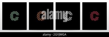 Weidengestalter Buchstabe Logo Design C Stock Vektor