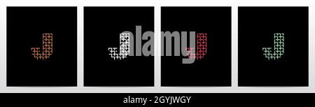 Weidenforming Buchstabe Logo Design J Stock Vektor