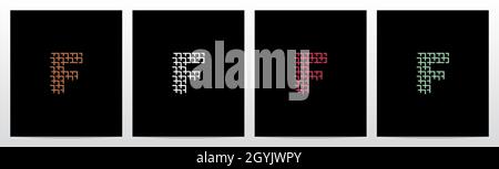 Weidengestalter Buchstabe Logo Design F Stock Vektor