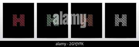 Weidenforming Buchstabe Logo Design H Stock Vektor