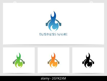 Fireball Trägt Kopfhörer Logo Design Stock Vektor