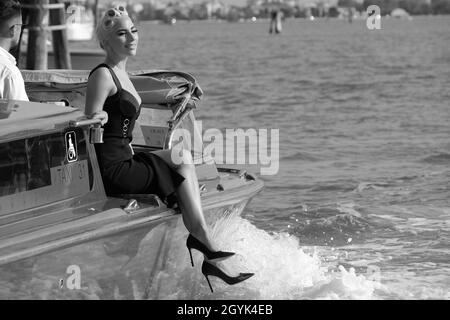 Lady Gaga wird während der 75. Filmfestspiele von Venedig am 30. August 2018 in Venedig, Italien, gesehen. (MVS) Stockfoto