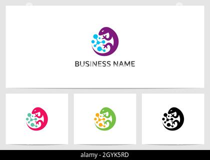 Design Des Symbols „Lizard Umarmung“ Der Verbindungsknoten Stock Vektor