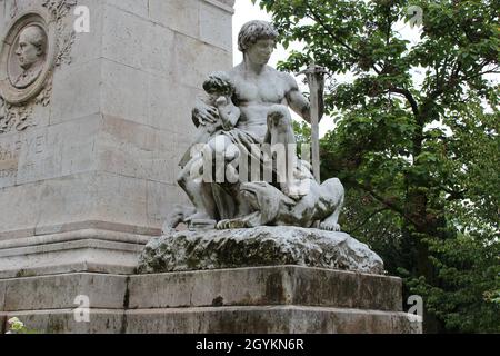 barye-Denkmal in paris (frankreich) Stockfoto