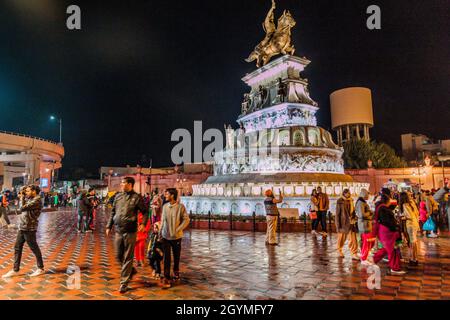 AMRITSAR, INDIEN - 25. JANUAR 2017: Maharaja Ranjit Singh Statue in Amritsar, Punjab Staat, Indien Stockfoto