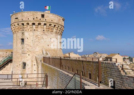 Acquaviva Picena ein kleines Dorf in der Provinz Ascoli Piceno, Region Marken in Italien. Stockfoto