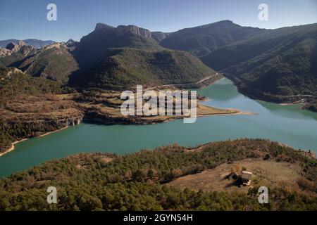 Landschaft mit dem Sumpf von Llosa del Cavall wunder im Lord Valley in Katalonien Stockfoto