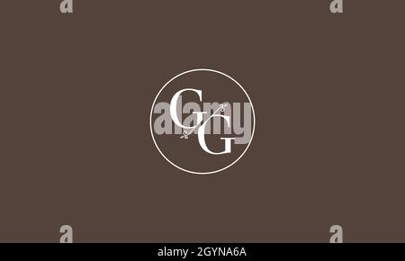 BUCHSTABEN GG-LOGO-DESIGN MIT NEGATIVEM RAUTEFFEKT FÜR DIE ILLUSTRATION VERWENDEN Stock Vektor