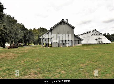 Cotton Gin und Lager. Stockfoto