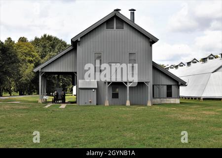 Cotton Gin und Lager. Stockfoto