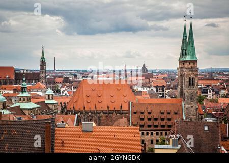 Historische Altstadt in Nürnberg, Deutschland. Stadtbild Stockfoto