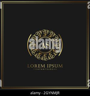 ALS Initial Letter Luxury Logo Vorlage in Vektor für Restaurant, Royalty, Boutique, Café, Hotel, heraldic, Schmuck, Mode und andere Vektor illustrat Stock Vektor