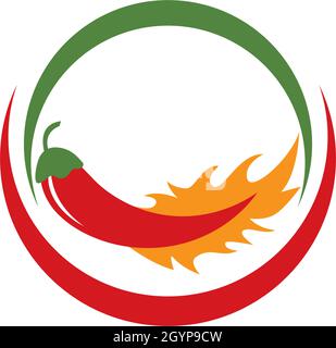 Vorlage für das Chili-Logo Stock Vektor