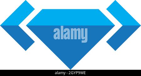 Vorlage für Symbole für das Diamantlogo Stock Vektor