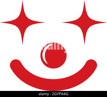 Clown Logo Vorlage ilustration Vektor Stock Vektor