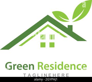 Vektorvorlage für das Green House-Logo Stock Vektor