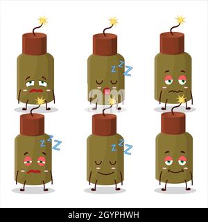 Cartoon-Charakter von Feuerwerkskörper explosiv mit einem erlafften Ausdruck. Vektorgrafik Stock Vektor