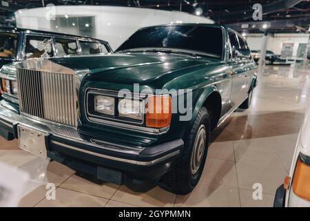 7/31/2021 - Sharjah, VAE: 1989 Rolls Royce Silver Spur ein Klassiker des Vereinigten Königreichs. Stockfoto