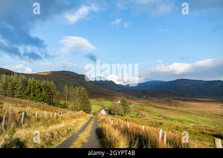 BetweenTymeen und Meenaguse im bluestack-Gebirge in Donegal - Irland. Stockfoto