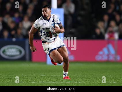 Twickenham, Großbritannien. Okt. 2021. Premiership Rugby. Harlequins V Bristol Bears. Der Stoop. Twickenham. Charles Piutau (Bristol Bears). Kredit: Sport In Bildern/Alamy Live Nachrichten Stockfoto