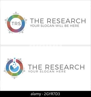 Community Science Lab Pixel-Logo-Design Stock Vektor