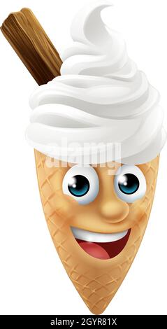 Eis Zeichentrickfigur Maskottchen Stock Vektor