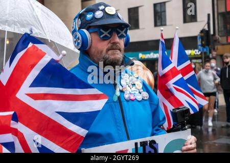 Glasgow, Schottland, Großbritannien. Oktober 2021. Schottische Unabhängigkeit marsch vom Kelvingrove Park durch das Stadtzentrum nach Glasgow Green. Kredit: Skully/Alamy Live Nachrichten Stockfoto