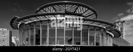 The Lowry Theatre, Pier 8, Salford Quays, Manchester, Lancashire, England, Großbritannien Stockfoto